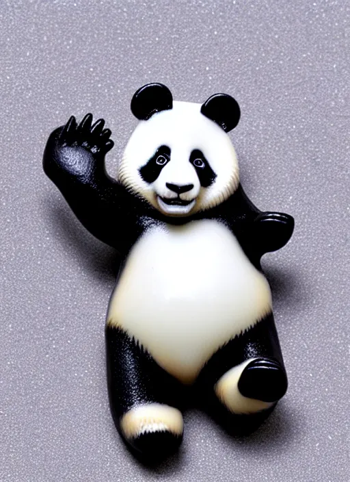 Image similar to 80mm resin detailed miniature of panda, Product Introduction Photos, 4K, Full body, simple background