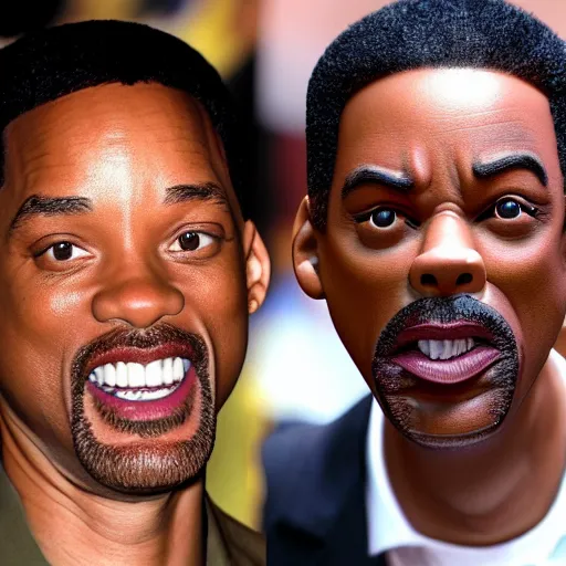 Image similar to will smith as a muppet and chris rock as a muppet