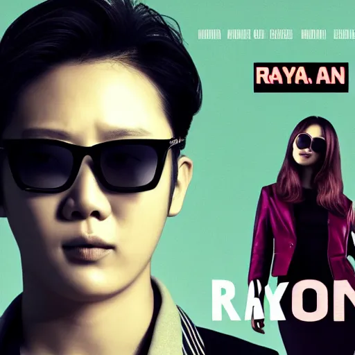 Prompt: rayban sunglasses are the action star in the new korean horror movie, movie poster, starring rayban sunglasses, realistic, vaporwave