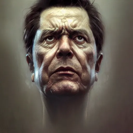 Image similar to a hyper - realistic character concept art portrait of a dictator, depth of field background, artstation, award - winning realistic sci - fi concept art by jim burns and greg rutkowski, beksinski, a realism masterpiece, james gilleard, bruegel, alphonse mucha, and yoshitaka amano.