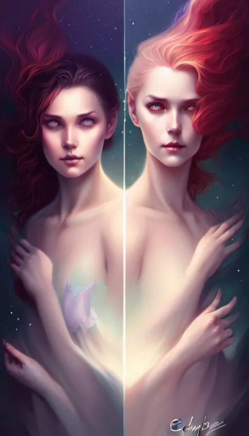 Image similar to the two complementary forces that make up all aspects and phenomena of life, by Charlie bowater