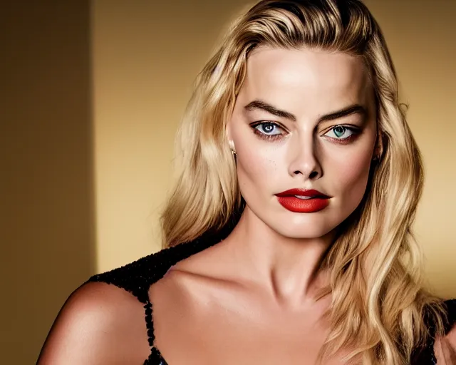 Prompt: margot robbie and amber heard mixed in one face, hyper realistic face, beautiful eyes, cinematic, long shot, hyper detailed, 8 5 mm photograph, 8 k resolution, film still, sharp lens, wide lens