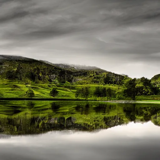 Image similar to beautiful landscape, by rob ross