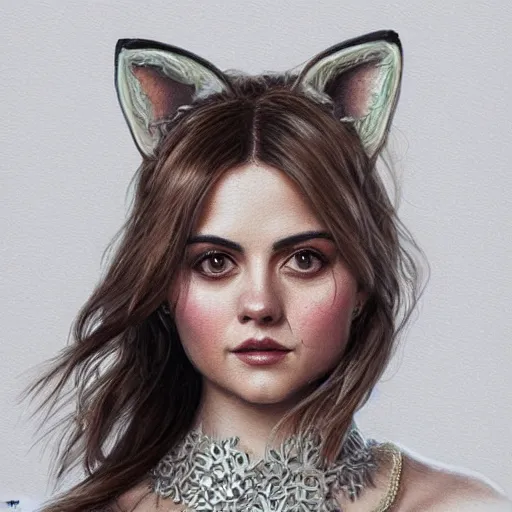 Image similar to a humanoid fox with a face inspired by jenna coleman, intricate, elegant, highly detailed, digital painting, artstation, glamor pose, concept art, smooth, sharp focus, illustration, art by artgerm and greg rutkowski, artey freytag