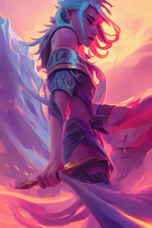 Prompt: xin zhao league of legends wild rift hero champions arcane magic digital painting bioluminance alena aenami artworks in 4 k design by lois van baarle by sung choi by john kirby artgerm style pascal blanche and magali villeneuve mage fighter assassin