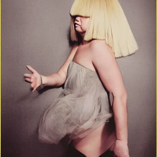 Image similar to Sia Furler photoshoot full body