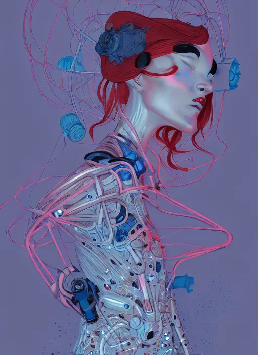 Image similar to fog bionic vogue, james jean, trending on artstation