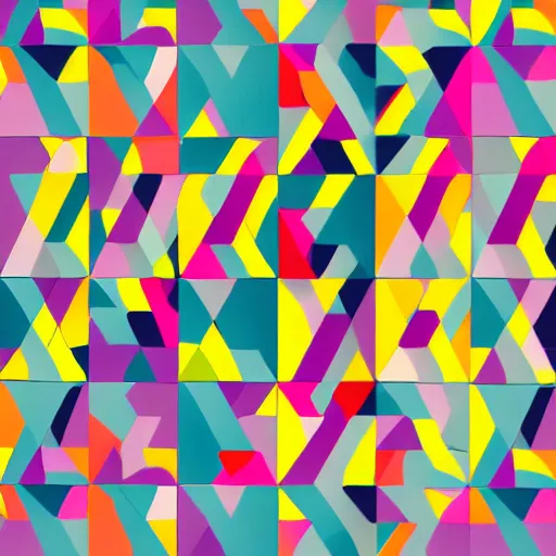 Prompt: repeating colorful geometric lines