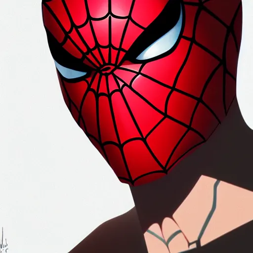 Image similar to face icon stylized minimalist spiderman, loftis, cory behance hd by jesper ejsing, by rhads, makoto shinkai and lois van baarle, ilya kuvshinov, rossdraws global illumination