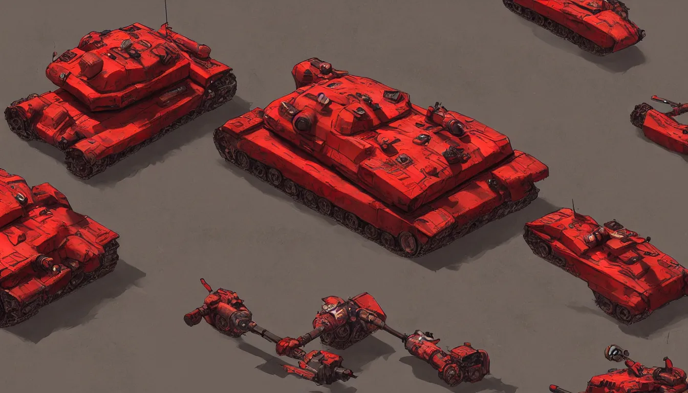Prompt: Red Alert 2 Tank, trending on artstation