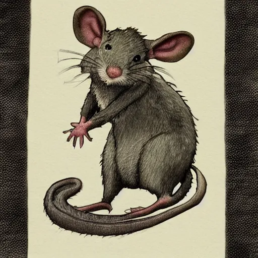 Prompt: a little rat fella, fantasy art