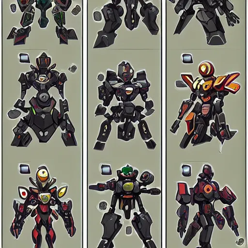 Prompt: different designs of cards from a new mecha card game. Pinterest , concept art , assets , game