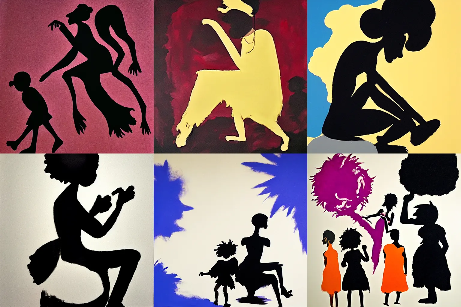 Prompt: artwork by Kara Walker