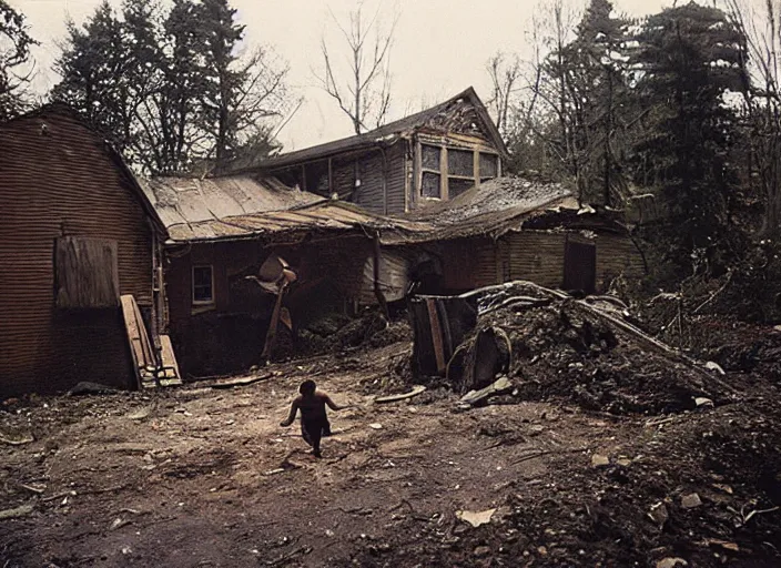 Image similar to a monster crawling out from the basement, Gregory Crewdson, Joel Sternfeld