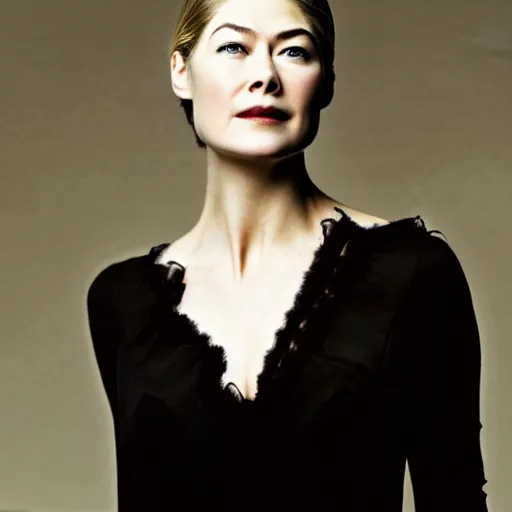 Prompt: rosamund pike as a vampire