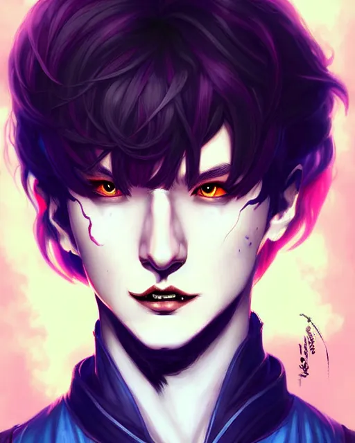 Image similar to digital art, fantasy portrait of vampire jungkook, by james jean, by ross tran, ultra detailed, character design, concept art, trending on artstation,