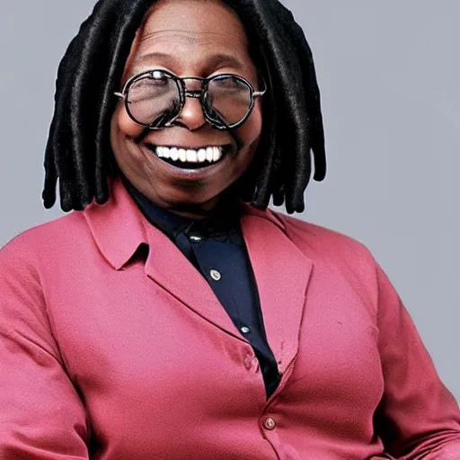 Prompt: photo of a person who looks like a mixture between whoopi goldberg and levar burton