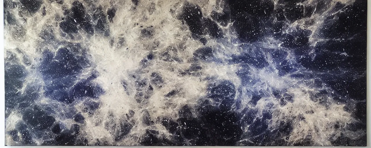 Image similar to epic space nebula, by nicola samori