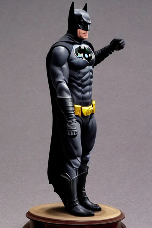 Image similar to painting of batman 1 2 inch action figurine hot toys'sideshow in the style of leonardo da vinci