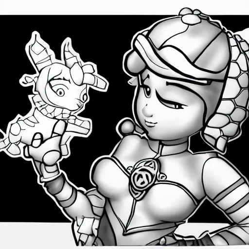 Prompt: chromie squiggle by snowfro, black and white