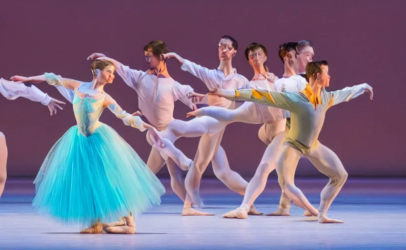 Prompt: finding nemo as an interpretive ballet, premiere ballet in moscow,