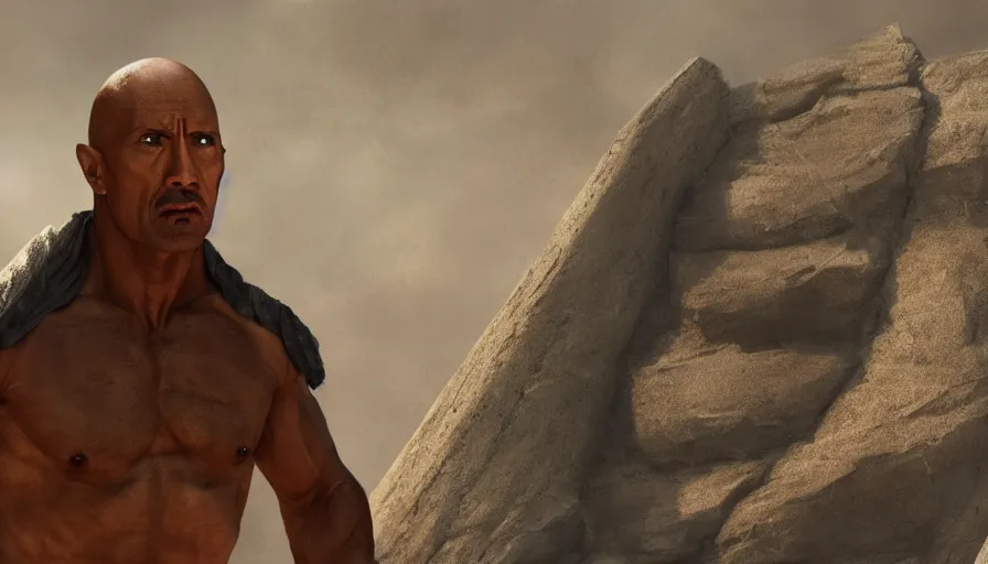 Image similar to The Rock is Imhotep in the Mummy, hyperdetailed, artstation, cgsociety, 8k