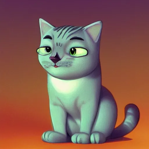 Prompt: cat by pixar style, cute, illustration, digital art, concept art, most winning awards