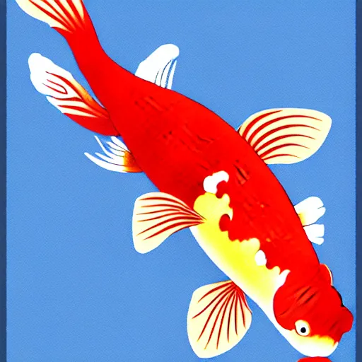 Image similar to cherry blossom koi carp fish japanese sakura graphic art