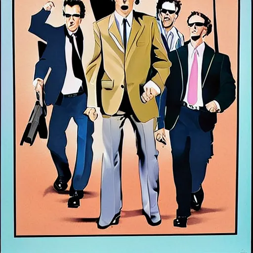 Image similar to Reservoir dogs 90s sitcom promo poster