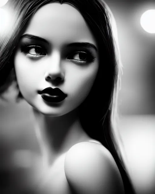 Image similar to black and white dreamy young beautiful female artificial intelligence, cinematic, rim light, bokeh, photo - realistic, elegant, high detail, 8 k, masterpiece, photo taken in 1 9 3 0