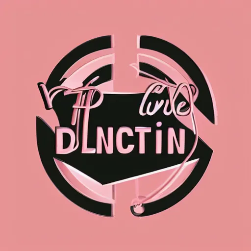 Image similar to a pink vector logo of dental clinic, designed, illustration, black color background