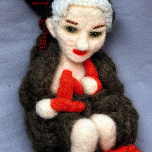 Image similar to madonna made from burning wool