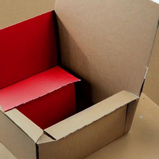 Image similar to a cardboard box red