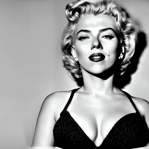 Image similar to Scarlett Johansson as Marilyn Monroe full HD 4K highest quality realistic beautiful gorgeous natural