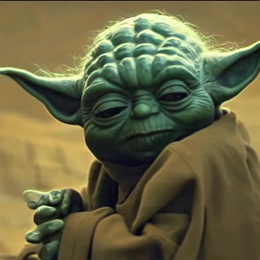 Image similar to yoda meditating on a shaolin temple, movie still, 4k, photorealistic