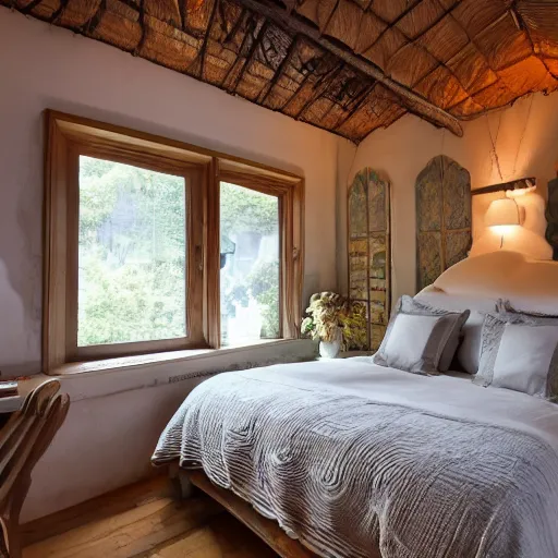 Image similar to the world's coziest bedroom