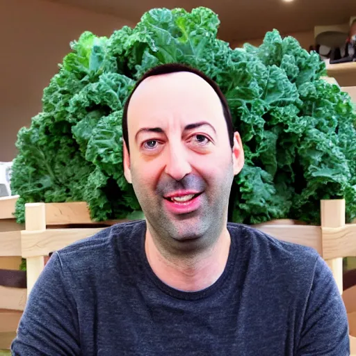 Image similar to tony hale as a pile of kale