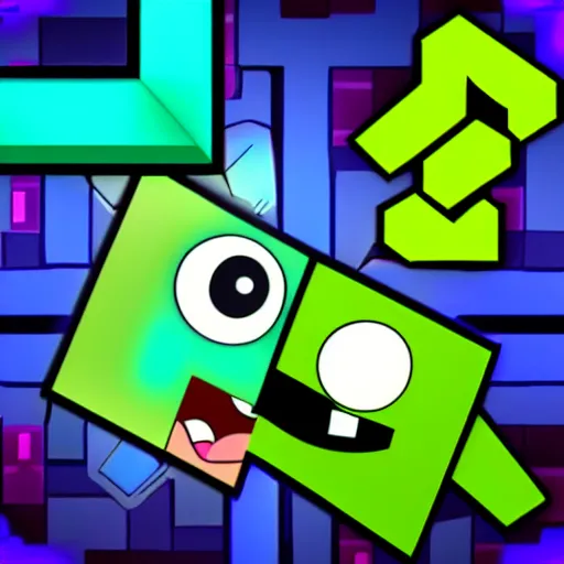 Image similar to Geometry Dash,