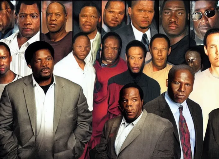 Prompt: the cast of The Wire, landscape, high quality