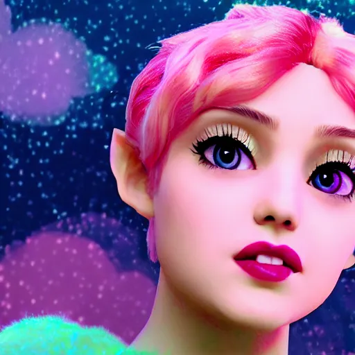 Image similar to Peach as a pixie dream girl in an A24 film aesthetic!!!