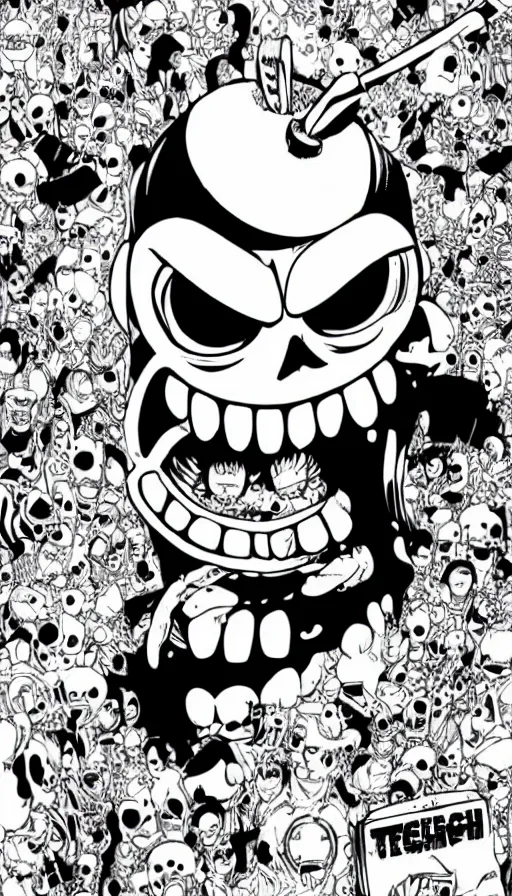 Image similar to techno artwork, by eiichiro oda