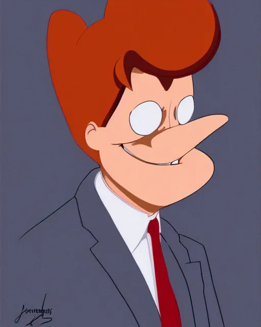 Image similar to portrait of young man style of tex avery