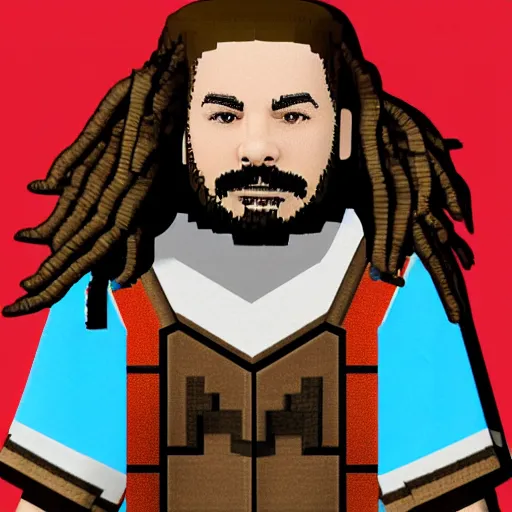 Image similar to Post Malone Minecraft skin, taken from MCSkins.com