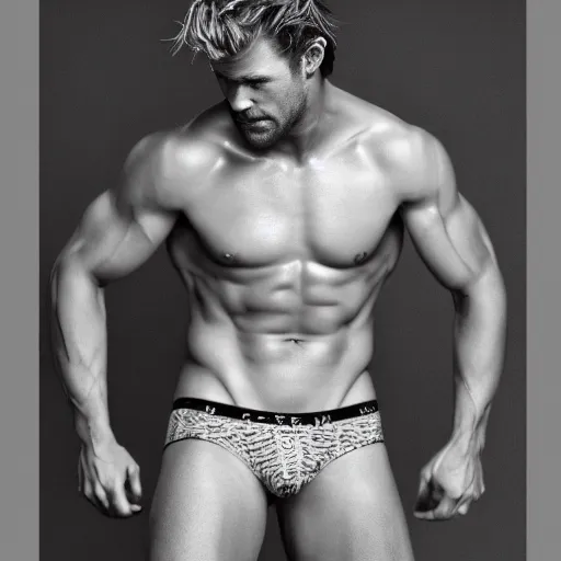 Chris Hemsworth underwear commercial, Calvin Klein