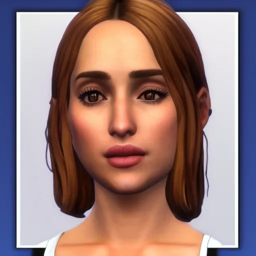 Prompt: ana de armas in sims 4 character editor, UHD