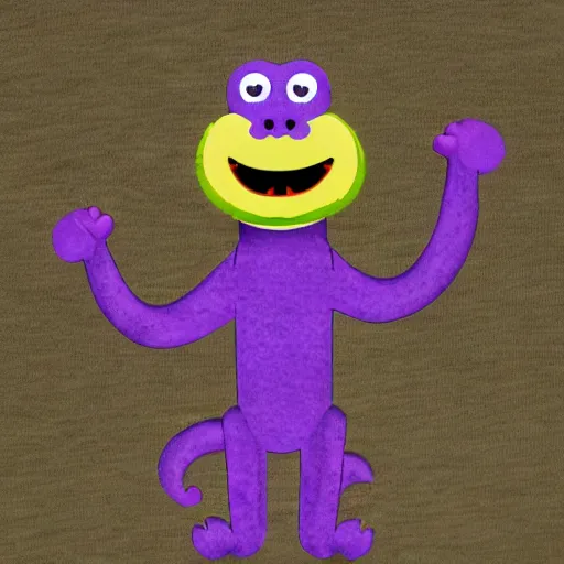 Image similar to Purple monkey dinosaur