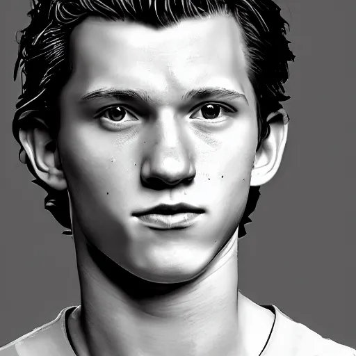 Image similar to tom holland close up, photorealistic, studio