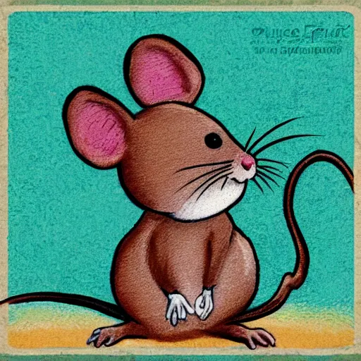 Prompt: a little mouse in the style of rivuletpaper