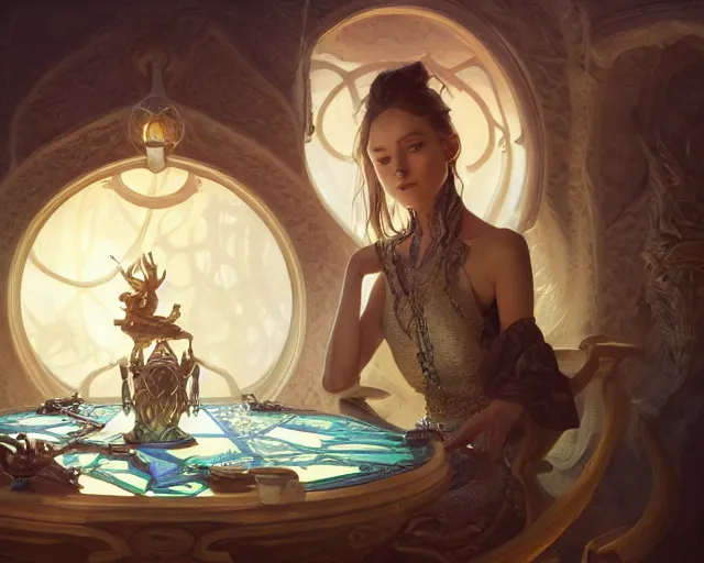 Image similar to photography of georg jensen, deep focus, d & d and mtg, fantasy, intricate, elegant, highly detailed, digital painting, artstation, concept art, matte, sharp focus, illustration, hearthstone, art by artgerm and greg rutkowski and alphonse mucha