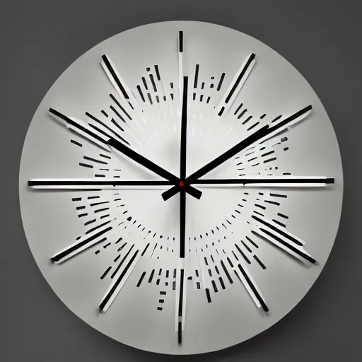 Prompt: a wall clock designed by Roy lichtenstein